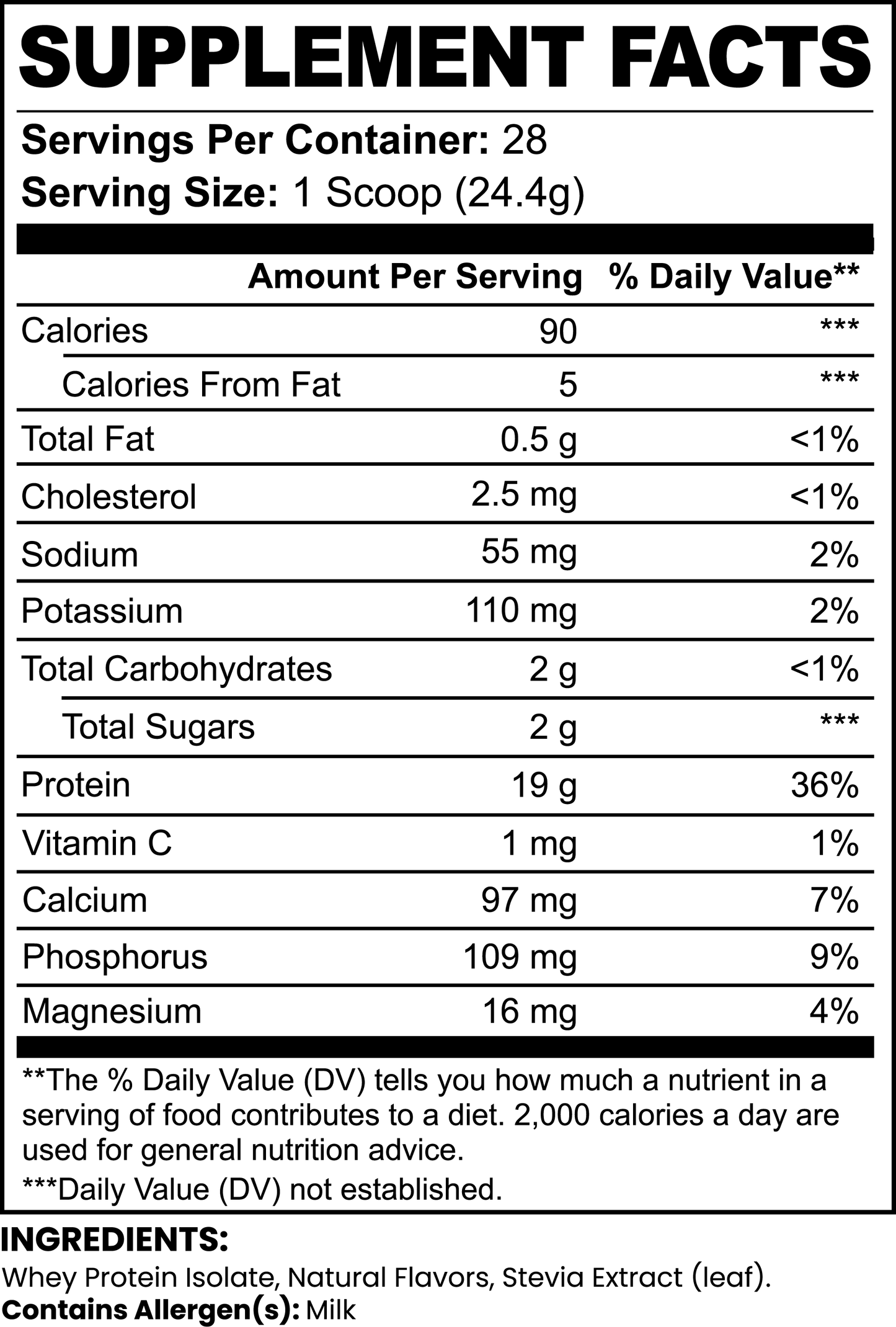 LEAN MACHINE - 100% Whey Protein Isolate (Vanilla)