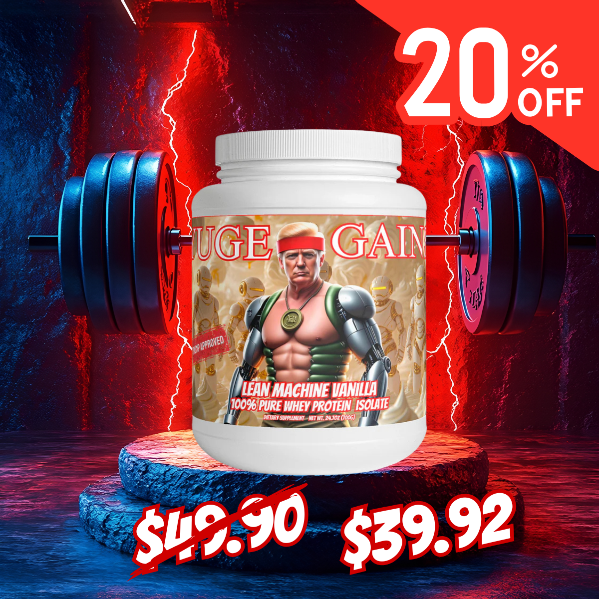 LEAN MACHINE - 100% Whey Protein Isolate (Vanilla)