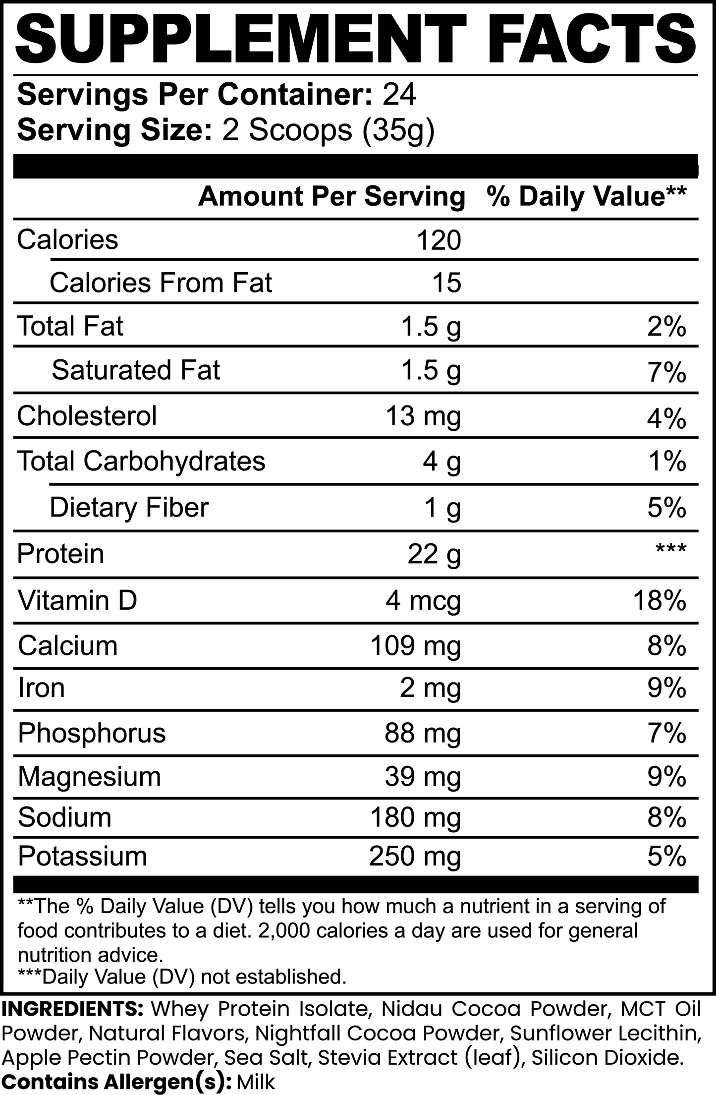 ALL-AMERICAN CHOCOLATE - 100% Whey Protein Isolate